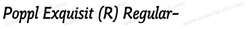 Poppl Exquisit (R) Regular字体转换